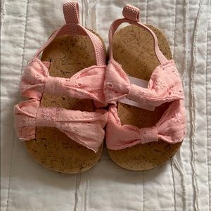0-3 MO Pink Eyelet Sandals